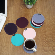 USI Upcycled Coasters | Pack of 10 | Cotton | Reusable | Washable | Multipurpose