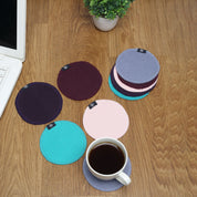 USI Upcycled Coasters | Pack of 10 | Cotton | Reusable | Washable | Multipurpose