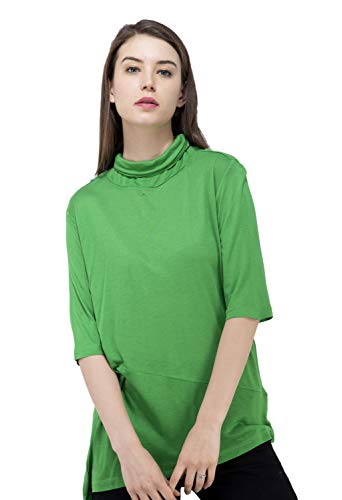 USI Uni Style Image Women's Regular High Neck 3/4 Sleeve Top