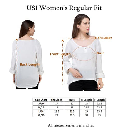 USI Uni Style Image | Boyfriend Fit | Henley Tshirt for Women | Cotton | Full Sleeve | Sustainable | Durable | Stylish | 50 wear Tested |Ivory